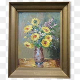 Painting Flowers In A Vase"  Src="https - Picture Frame, HD Png Download - modern flower vase png